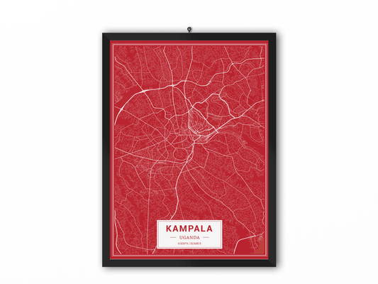 Kampala - Uganda Map Print