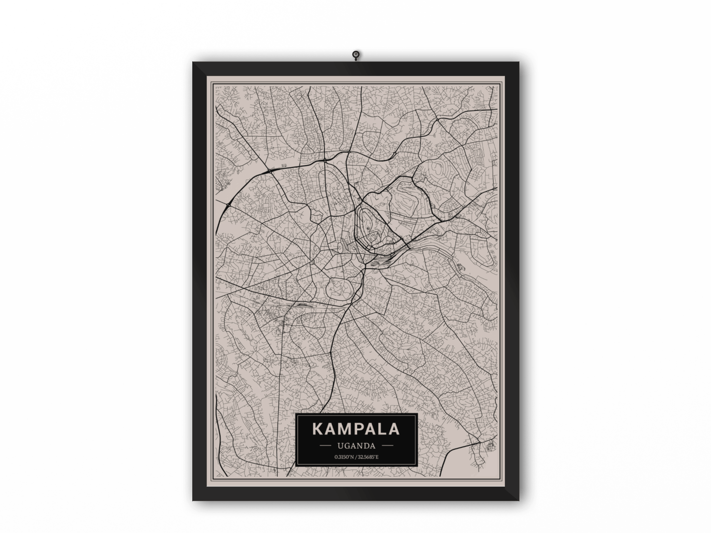 Kampala - Uganda Map Print
