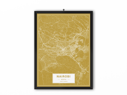 Nairobi - Kenya Map Print