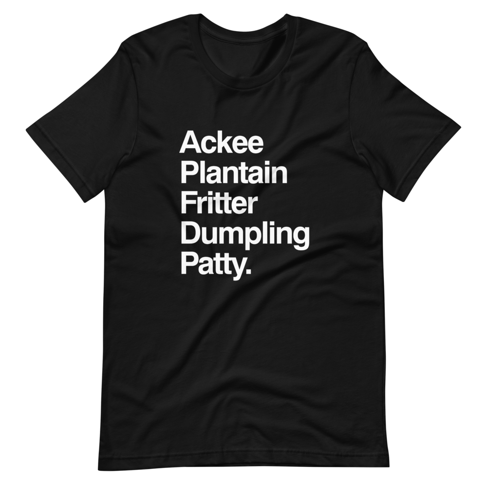 Jamaican Food Black T-Shirt