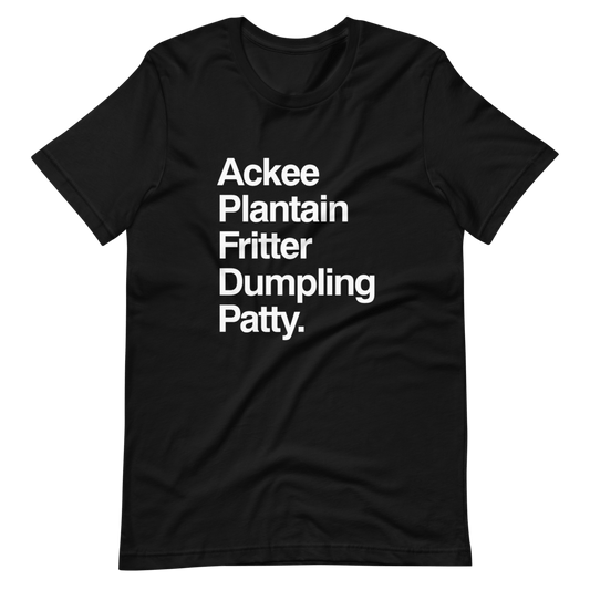 Jamaican Food Black T-Shirt