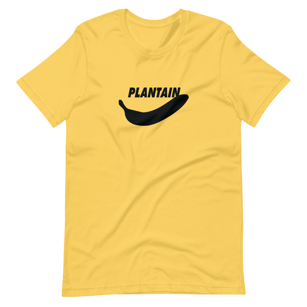 Plantain Yellow Logo Short-Sleeve Unisex T-Shirt