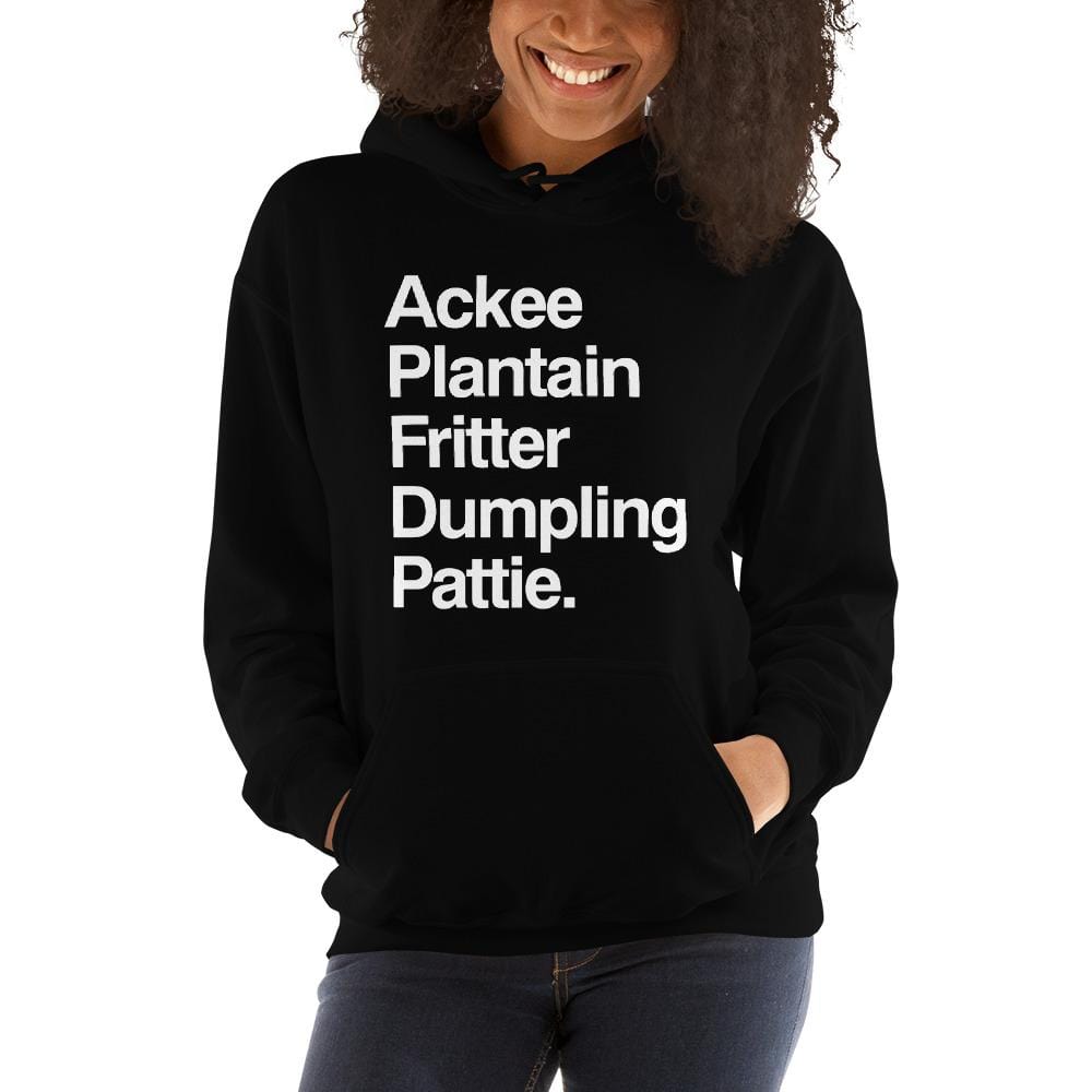 Jamaican Food Black Hoodie