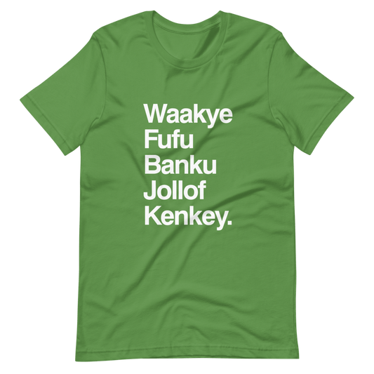 Ghana Food list Unisex T-Shirt