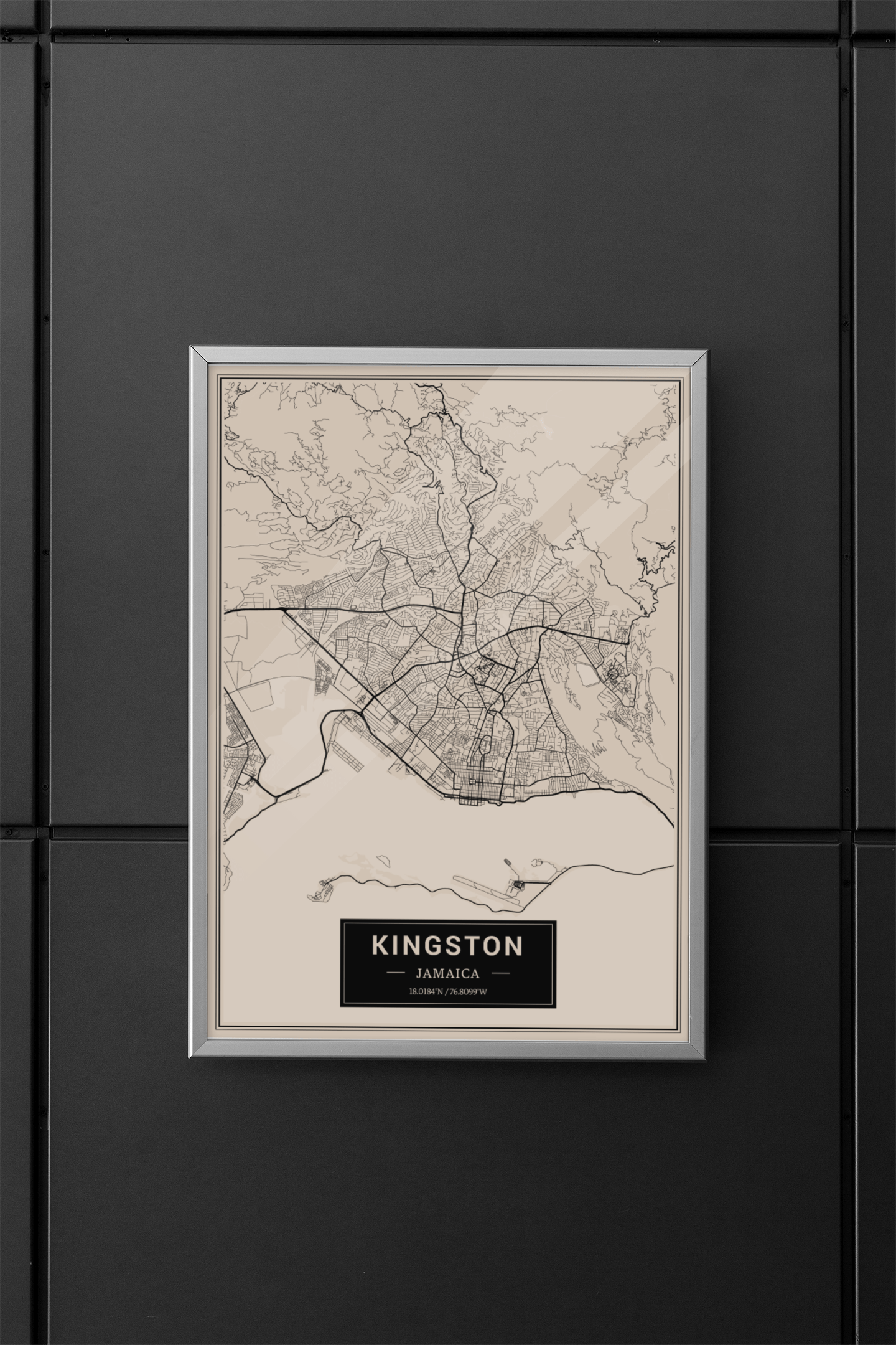 Kingston - Jamaica Map Print