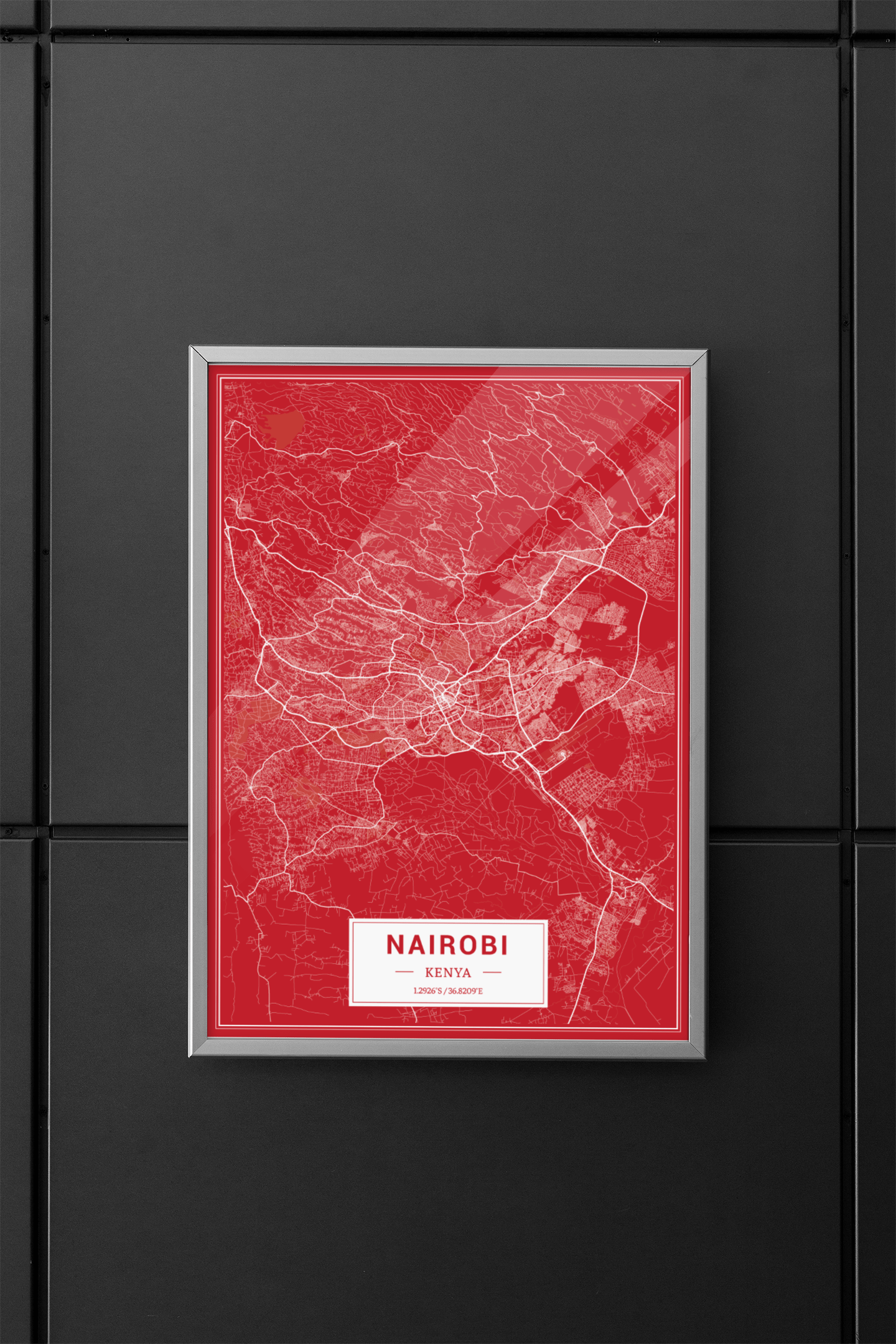 Nairobi - Kenya Map Print