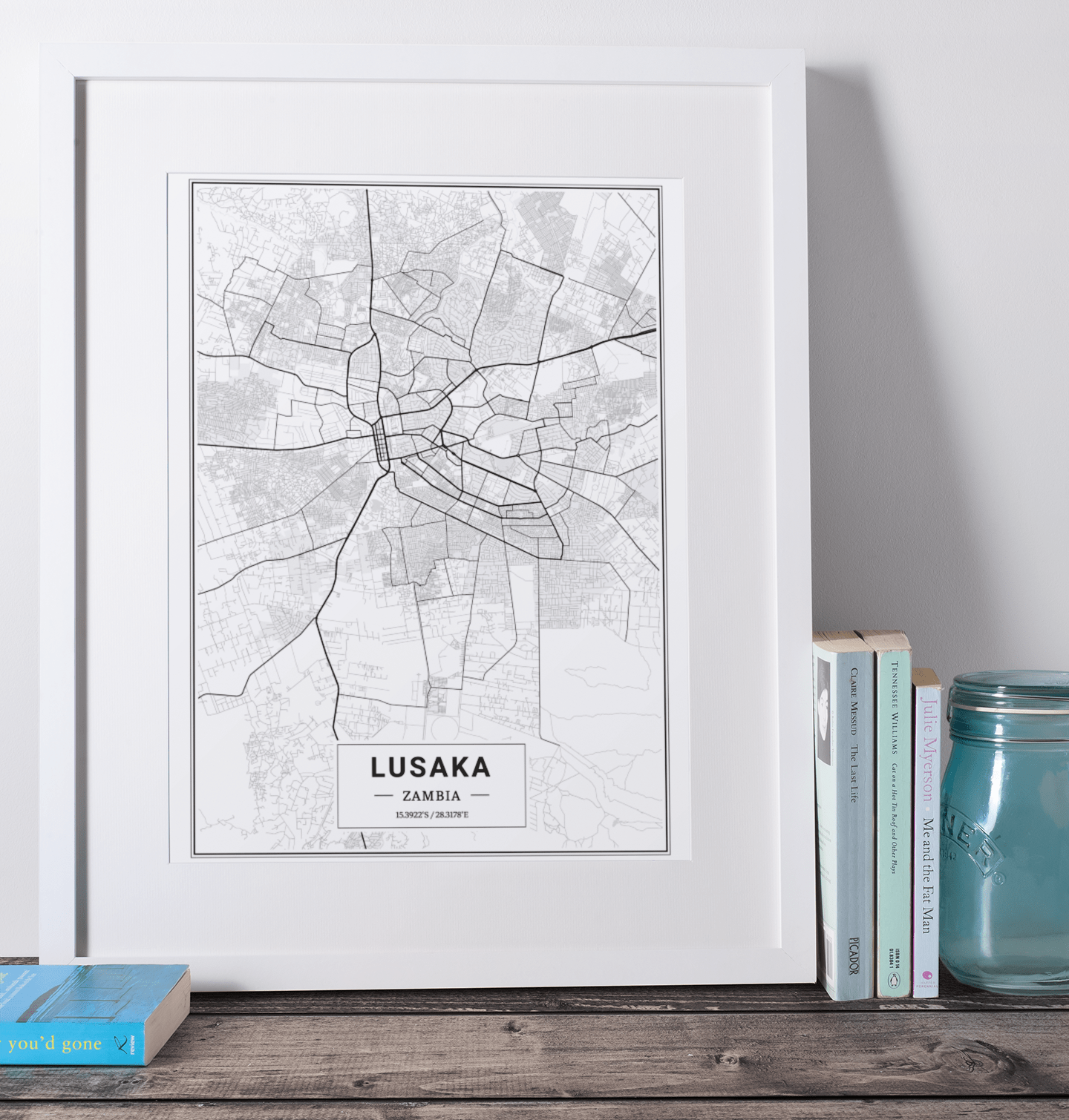Lusaka - Zambia Map Print