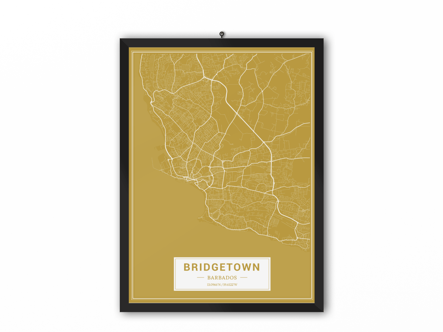 Bridgetown - Barbados Map Print
