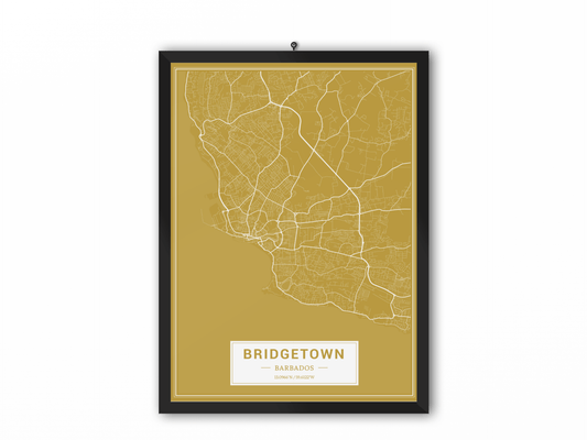 Bridgetown - Barbados Map Print