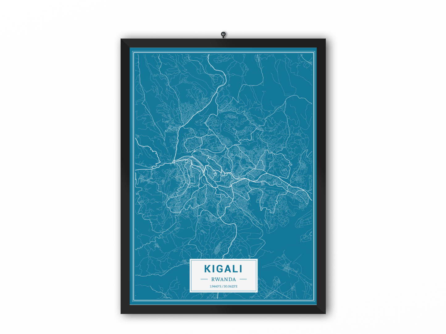 Kigala - Rwanda Map Print