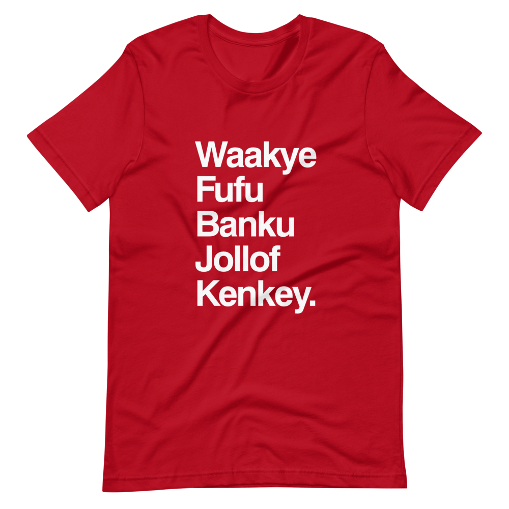 Ghana Food list  Unisex T-Shirt