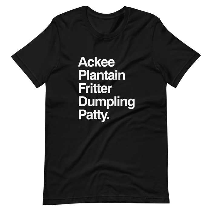 Jamaican Food Black T-Shirt