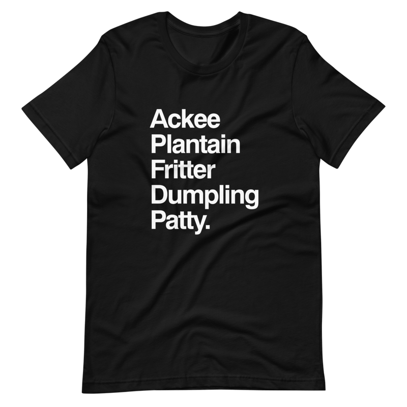 Jamaican Food Black T-Shirt